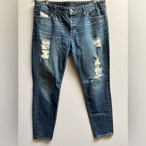 Koral relaxed skinny distressed denim jeans Sz 31